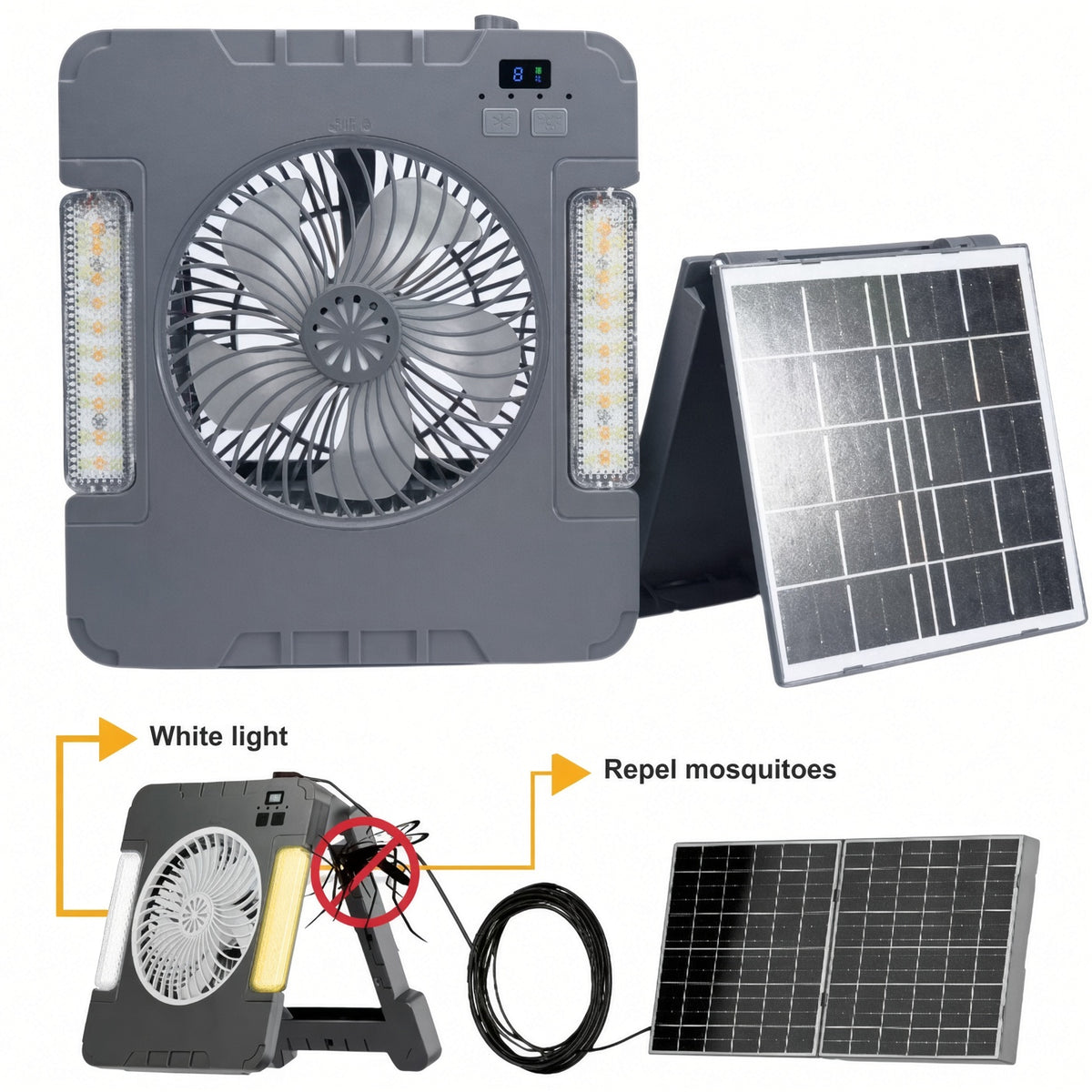 Ventilador lámpara solar