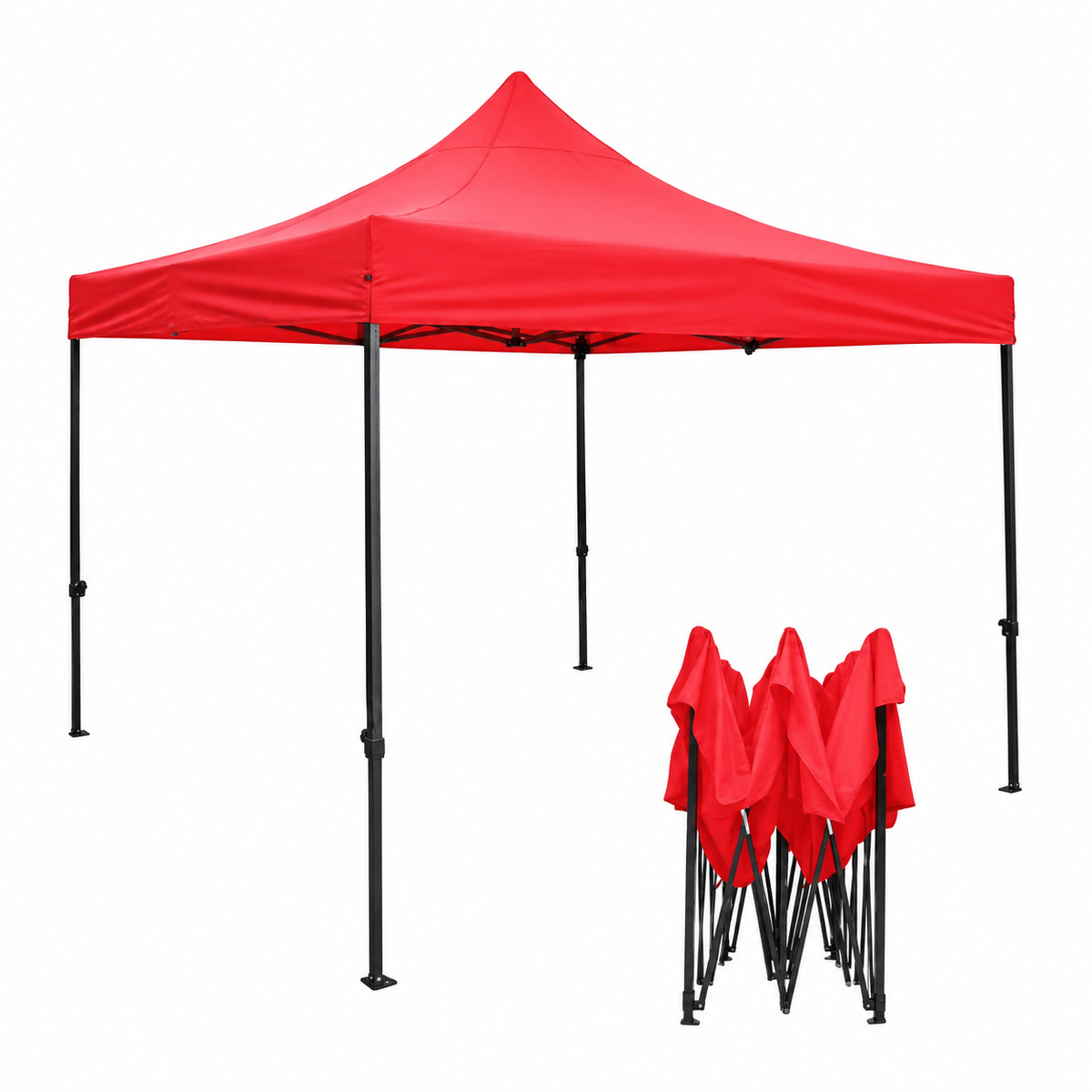 Gazebo plegable estructural reforzado 3 x 6 mts rojo