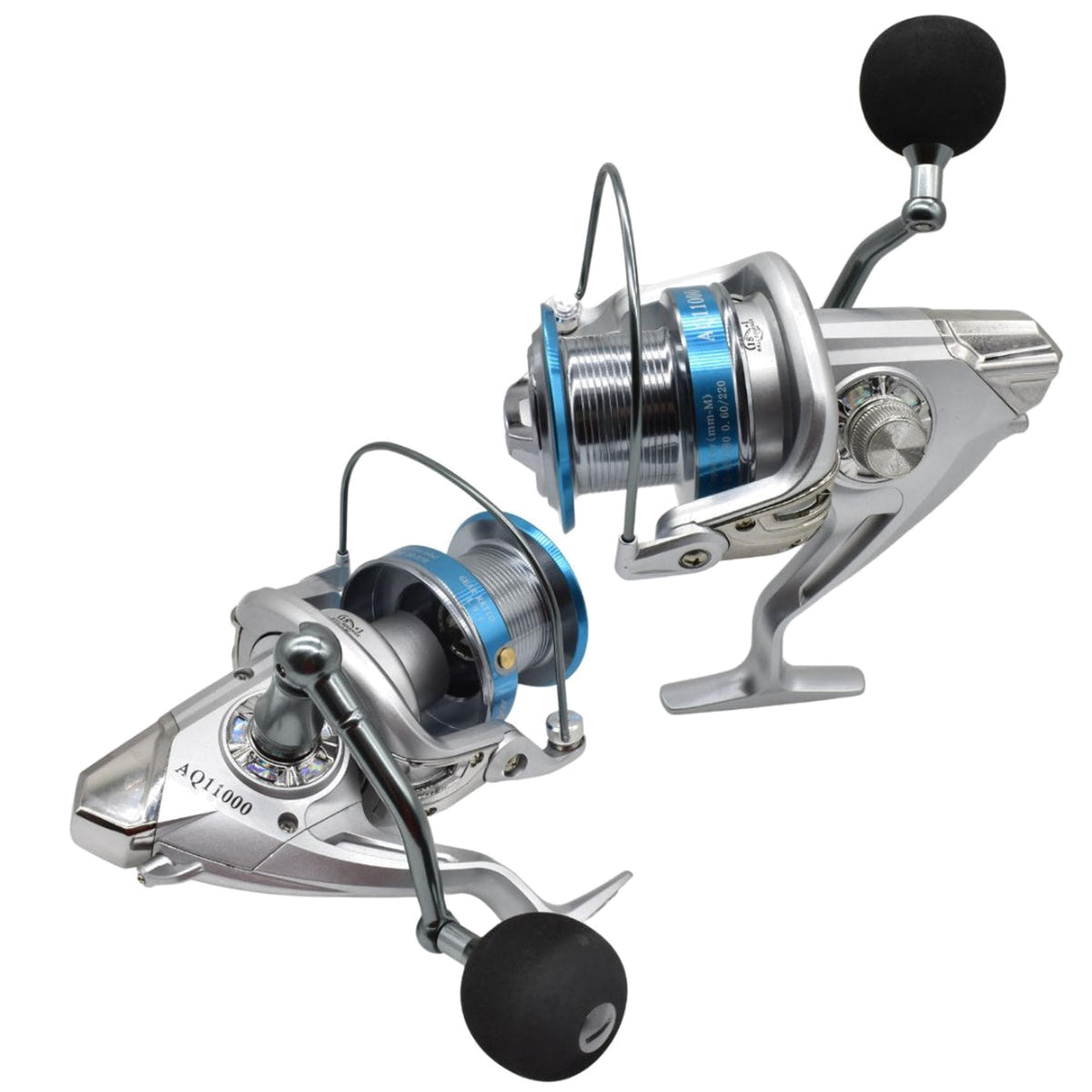 Reel de pesca giratorio 4.9:1 AQ11000 plateado