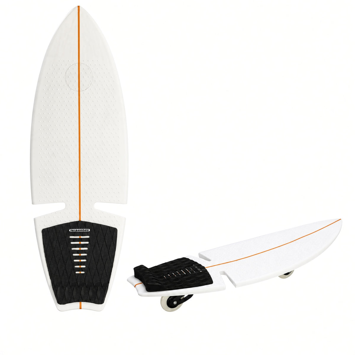 Skate de dos ruedas waveboard 27x81cm blanco