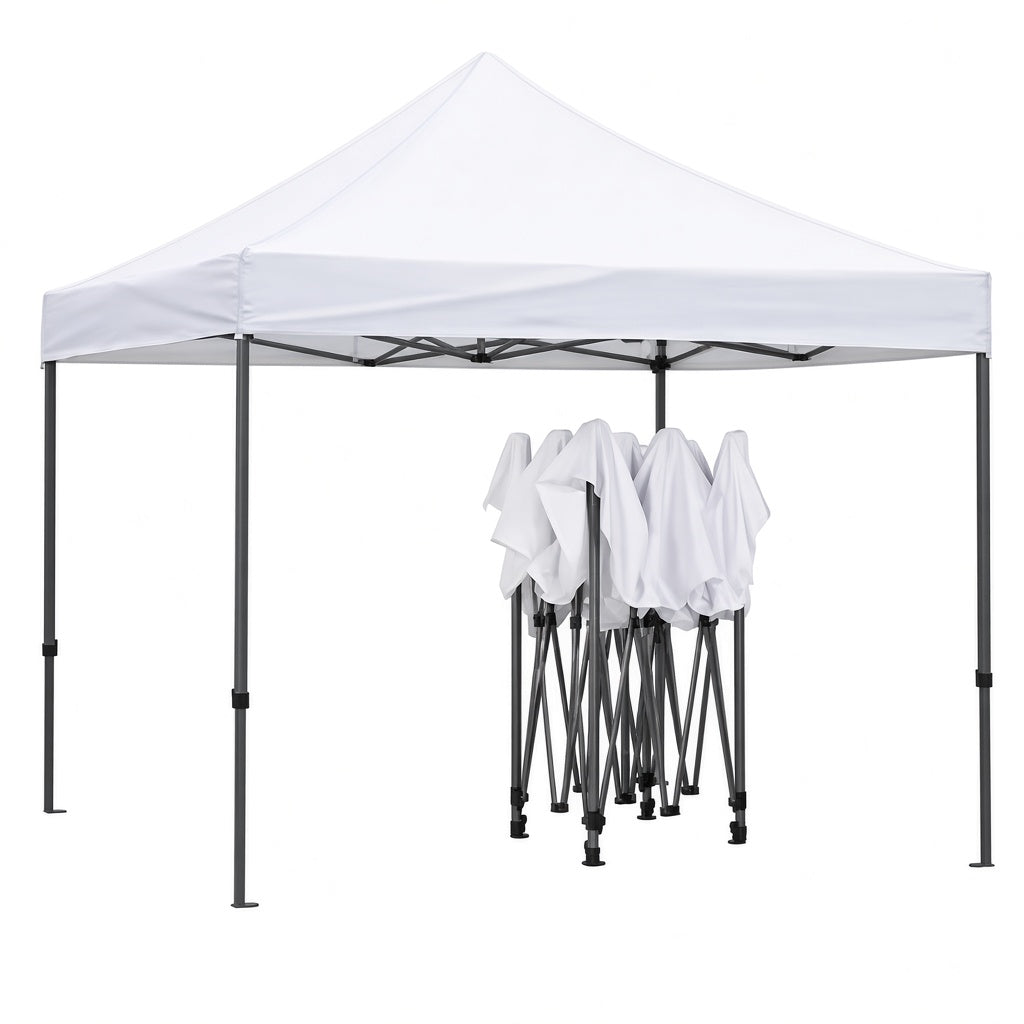 Gazebo plegable estructural reforzado 2x2mts blanco