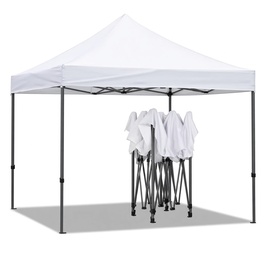 Gazebo plegable estructural reforzado 3 x 6 mts blanco