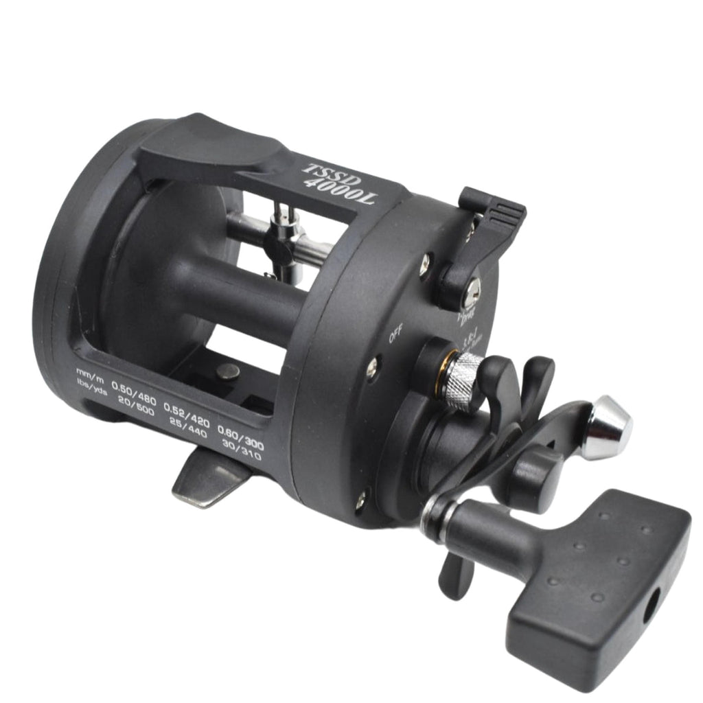 Reel de pesca giratorio derecho TSSD 4000L negro