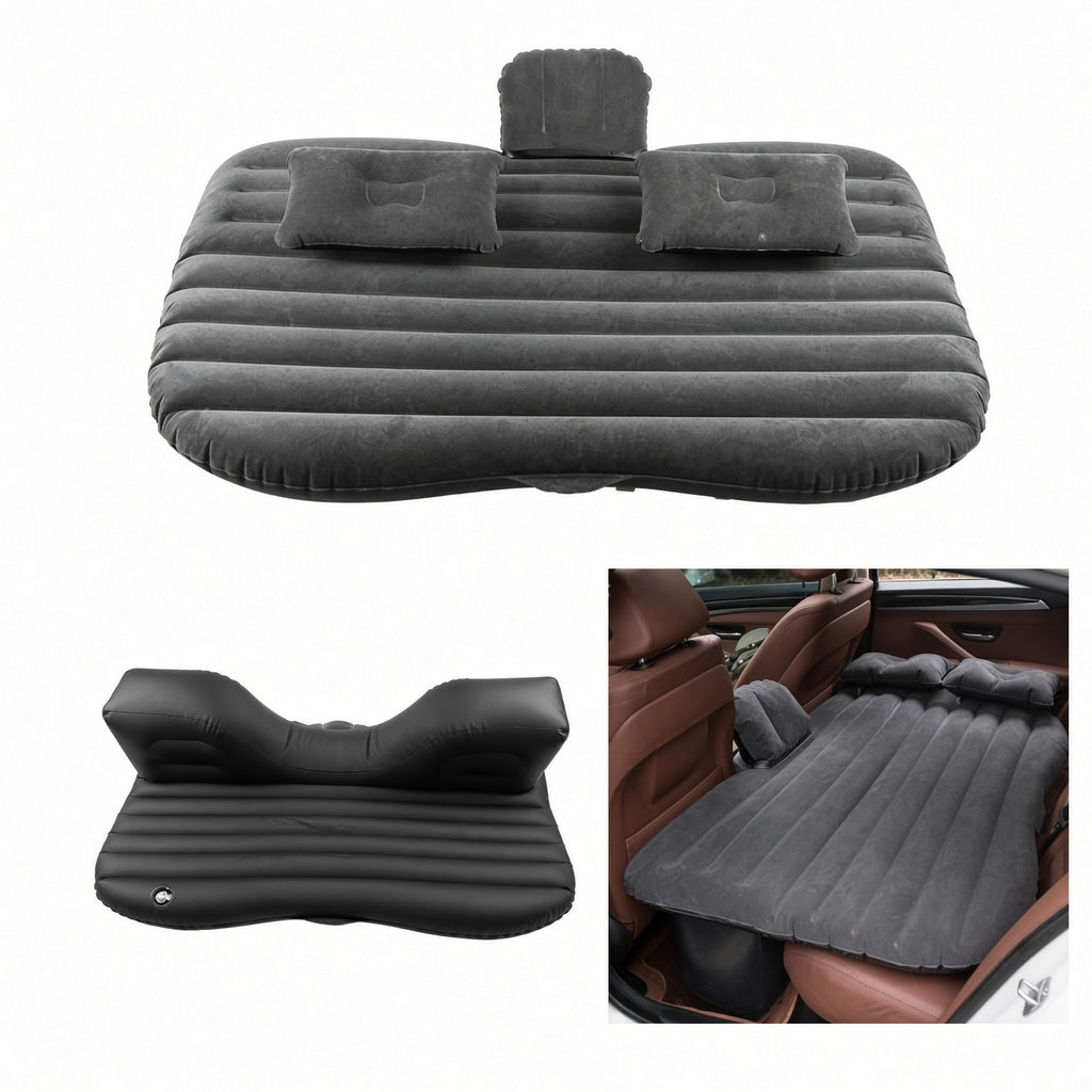 Colchón inflable gris para auto 130x84x35 cm