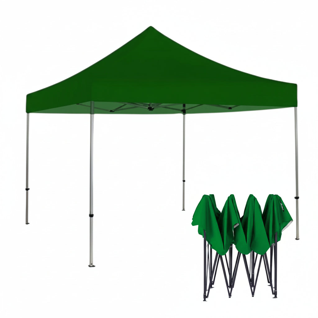 Gazebo plegable estructural reforzado 3 x 6 mts verde