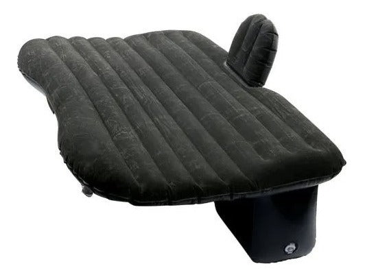 Colchon inflable negro para auto 130x84x35 cm