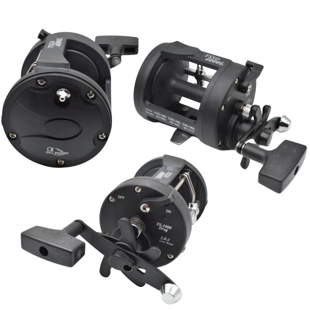 Reel de pesca giratorio TSSD 4000L negro