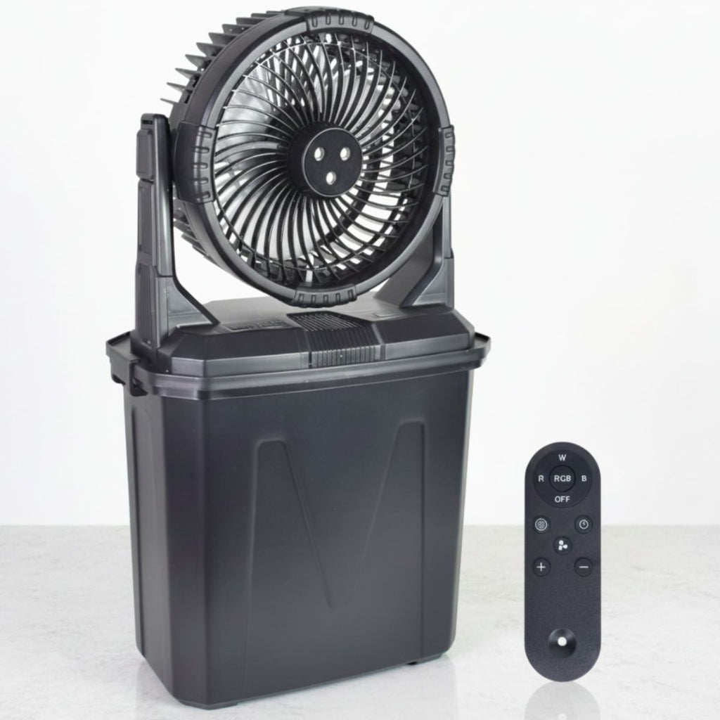 Ventilador nebulizador recargable portatil con luces
