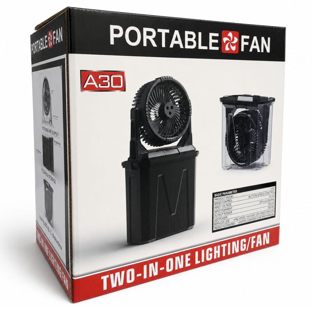 Ventilador nebulizador recargable portatil con luces