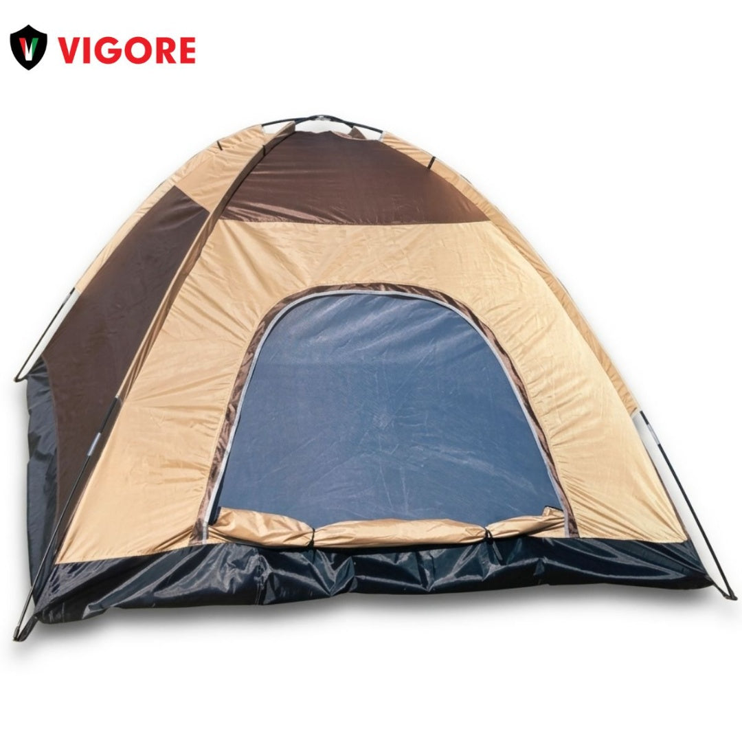 Carpa iglú Vigore para 6 personas beige y azul