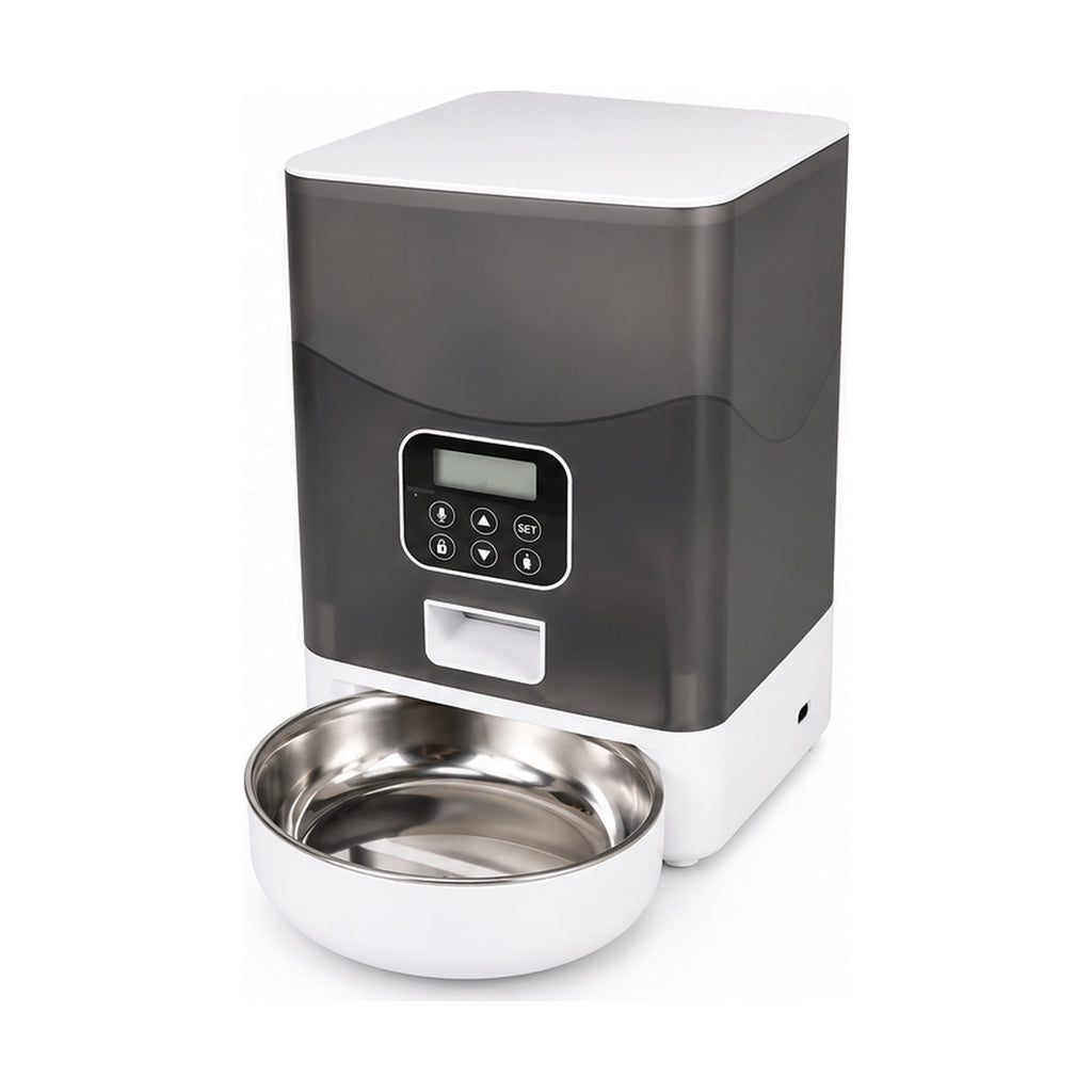 Comedero automático para mascotas de 3 litros con plato de acero inoxidable